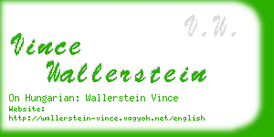 vince wallerstein business card